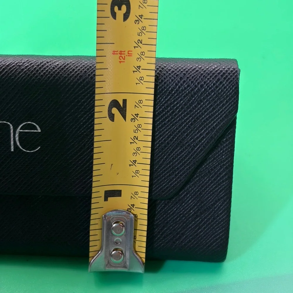 Karen Kane Eyeglass Hard Case Black Saffiano Triangular Folding Magnetic Closure